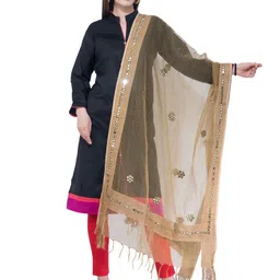 A R SILK DUPATTA HUB Ethnic Motifs Embroidered Organza Dupatta-picture-47