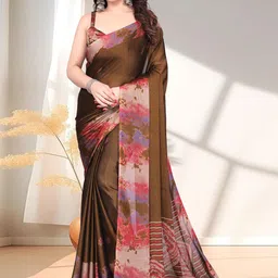 SUPERLAXMI Floral Pure Chiffon Saree-image-57