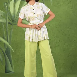 AC&F Printed Frock Style Tunic & Trousers Co-Ord Set-image-86