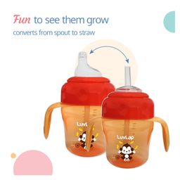 luv lap LuvLap Banana Time Sipper with Spout and Straw Orange - 150 ml image 4