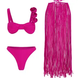 Plus Curvves 3-Piece Bikini & Skirt Set-image-62