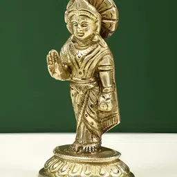Exotic India Gold Toned Brass Religious Idol Showpiece-picture-13