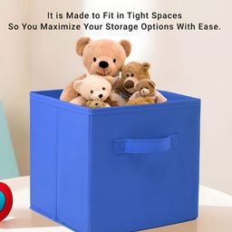 Aura Green Set of 4 Regular Square Foldable & Multipurpose Wardrobe Storage Box Organizer image 4