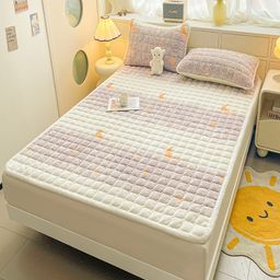 JC HOME White & Purple Ethnic Motifs 150 TC King Bedsheet with 2 Pillow Covers-image-30