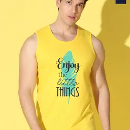 WOOSTRO 2-Pcs Printed Odour-Free Cotton Innerwear Vests VWS26(ENJOY YELLOW)(98 NAVY)-image-53