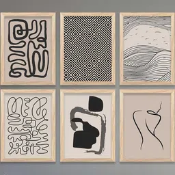 WALLLANE Brown Abstract Wall Paintings-image-68