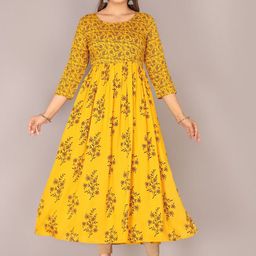 PRIYAGANI GARMENTS Floral Printed Round Neck Anarkali Kurta-image-99