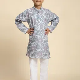 Pro-Ethic STYLE DEVELOPER Boys Paisley Printed Regular Pure Cotton Kurta with Pyjamas-40