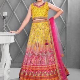 NTURVA Girls Art Silk Lehenga Choli-picture-17