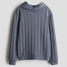 H&M Cable-Knit Look Hoodie-image-74