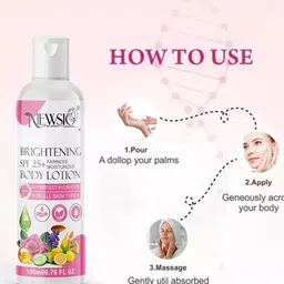 Newsio Set Of 2 Skin Brightening SPF 25+ Body Lotion - 100 ml Each image 3