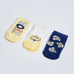 max Boys Pack Of 3 Ankle Length Anti Skid Socks-85