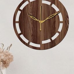 Freny Exim Brown Analogue Wood Wall Clock-image-74