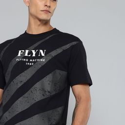 Flying Machine Brand Logo Printed Pure Cotton T-shirt-picture-30