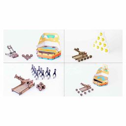 Funvention Catapult Mania6 in 1 DIY Catapult Game - Multicolor image 5