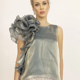LELA Women Floral Applique Sleeveless Top-picture-58