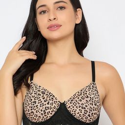 Clovia Animal Printed Full Coverage Lightly Padded T-shirt Bra-picture-30