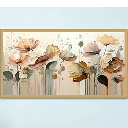 DEKORSTATION Beige Canvas Floral Wall Paintings-image-5