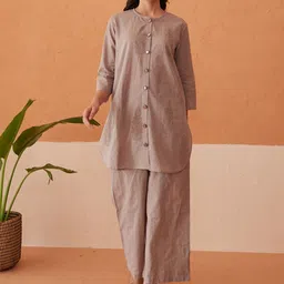 MAAND Printed Cotton Tunic With Trousers Co-Ords-28