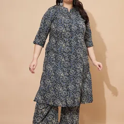 KALINI Women Paisley Printed Regular Kurta with Palazzos-picture-14