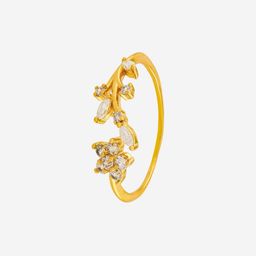 Kushal's Fashion Jewellery Gold-Plated Zircon Studded Finger Ring-picture-15