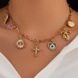 Just Lil Things Gold-Plated Enamelled Artificial Stones Chain-picture-19