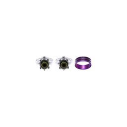 Dynamic Retail Global Set of 3 Rings for Men & Women, Black-Purple Alloy Ring ()-73