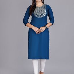 Aarti Fashion Floral Yoke Design Thread Work Kurta-image-42