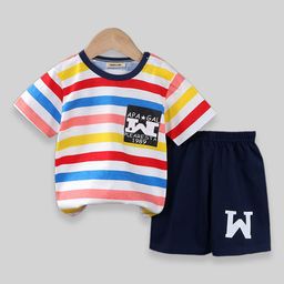 YK Boys Printed T-shirt with Shorts-image-92