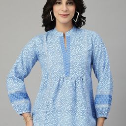Style Quotient Print Bishop Sleeves Top-picture-36