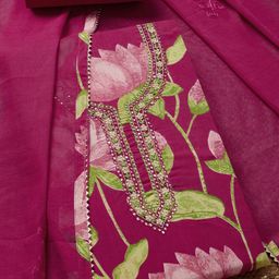 Soch Floral Printed Beads & Stones Unstitched Dress Material-picture-24