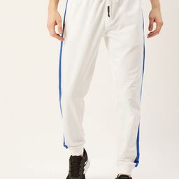 AMSWAN Men Striped Cotton Mid-Rise Joggers-image-10