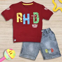 BAESD Boys Printed T-shirt with Shorts-picture-12