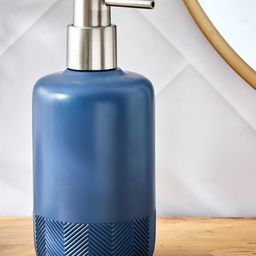 Home Centre Blue Textured Polyresin Soap Dispenser-image-100