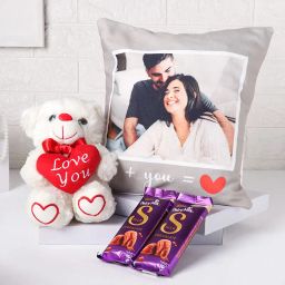 Personalised Cushion with Teddy n Chocolates-picture-10