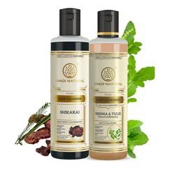 Khadi Natural Henna & Tulsi Shampoo + Shikakai Shampoo - 210ml Each-31