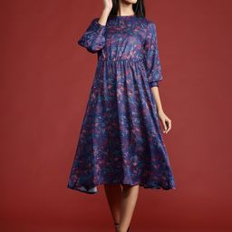 all about you Floral Print Fit & Flare Dress-image-58