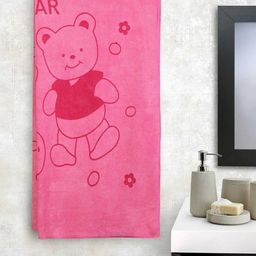 Cortina Unisex Pink Printed 300 GSM Bath Towel-3