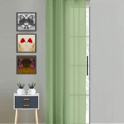 HOMEMONDE Green Sheer Cotton Long Door Curtain-image-84