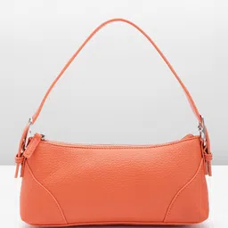MANGO Textured Structured Baguette With Buckle-image-22