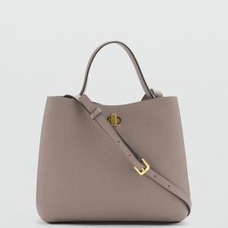 MANGO Textured Handheld Bag-image-6