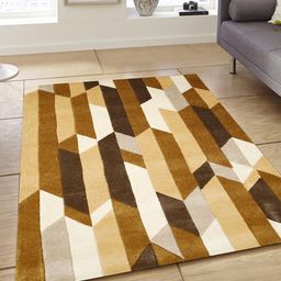 PRESTO Multicoloured Printed Hand-Tufted Anti-Skid Woolen Carpet image 1