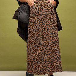 glitchez Untamed Edge Back Slit Textured A-Line Maxi Skirt-picture-23