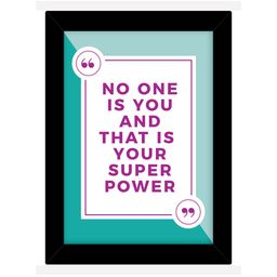 TIED RIBBONS Black & Blue Printed Inspirational Quotes Framed Wall Art-image-82