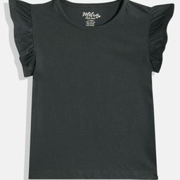 METRO KIDS COMPANY Girls Flutter Sleeve Ruffles Cotton Top-image-70