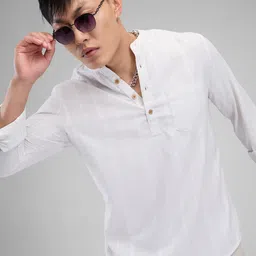 VASTRADO Woven Design Thread Work Cotton Straight Kurta-picture-54