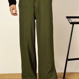 Thomas Scott Men Mid-Rise Loose Fit Parallel Trousers-image-95