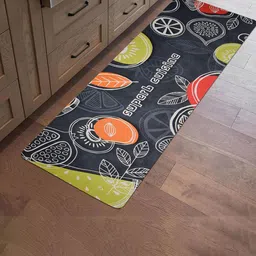 Kuber Industries Black Abstract Printed Bed Side Runner-22