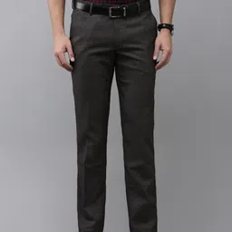 Arrow Men Textured Original Tapered Fit Formal Trousers-picture-17