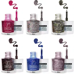 FORFOR High Shine Set Of 6  Glitter Nail Polish-5ml Each - 89-96-91-93-94-95-image-55